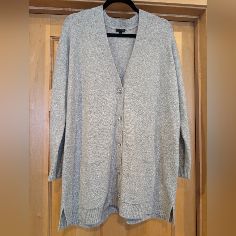 Talbots Light Gray Women's Cardigan Sweater